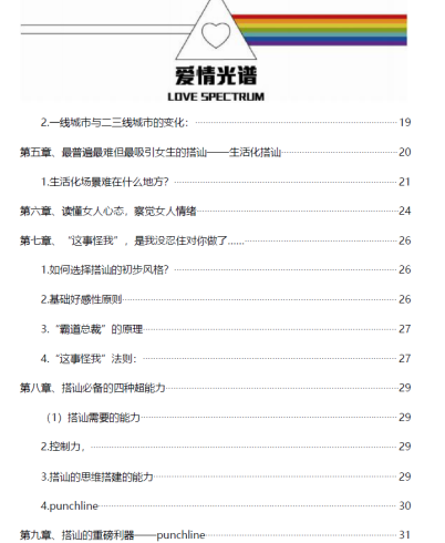 《爱情光谱 搭讪技术白皮书》.pdf-PUA泡学资源网 | 收录全网PUA和情感课程